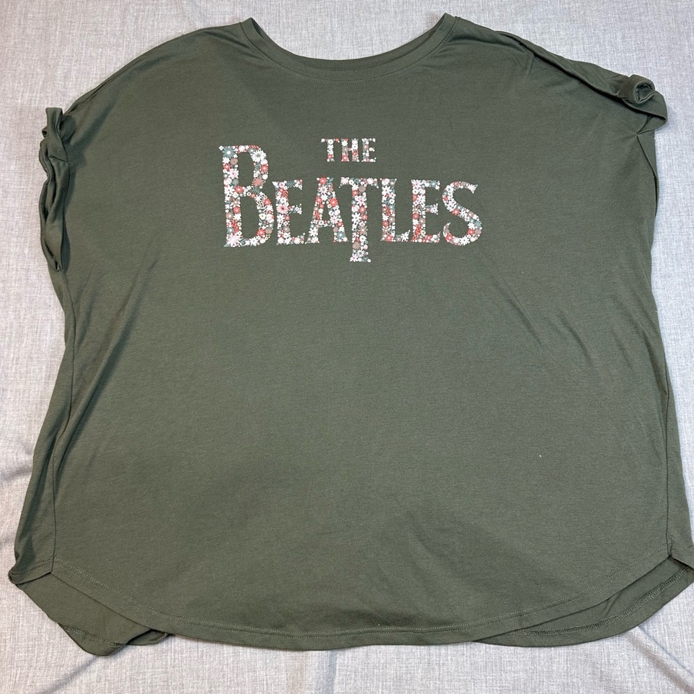 Green The Beatles Graphic T-Shirt